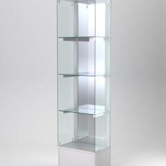 Витрина АСТЕРИЯ №120 (без дверки, задняя стенка - зеркало), Серый