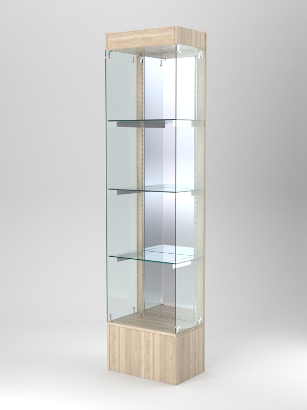 Витрина АСТЕРИЯ №120 (без дверки, задняя стенка - зеркало), Дуб Сонома
