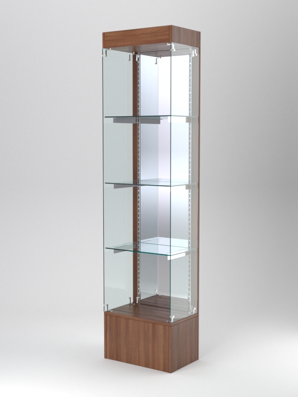 Витрина АСТЕРИЯ №120 (без дверки, задняя стенка - зеркало), Орех