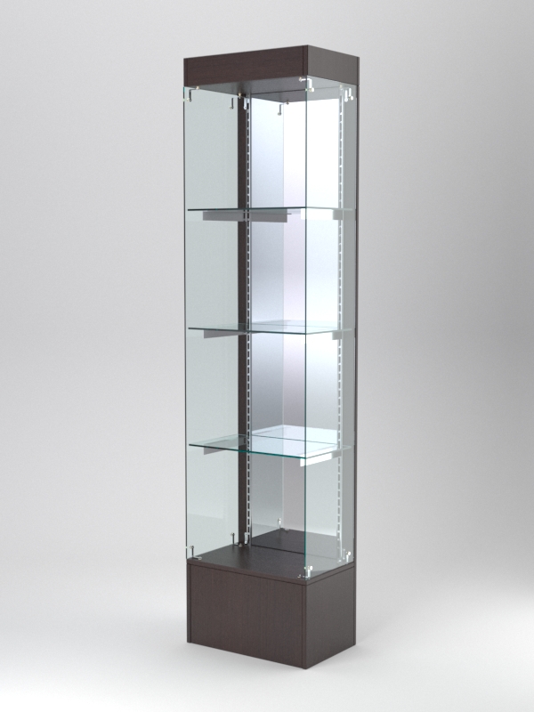 Витрина АСТЕРИЯ №120 (без дверки, задняя стенка - зеркало), Дуб Венге