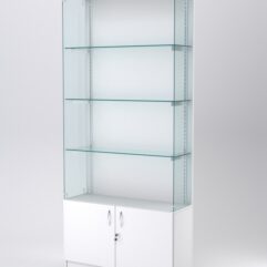 Витрина АСТЕРИЯ №121 (без дверок, задняя стенка - ДСП), Белый