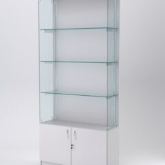 Витрина АСТЕРИЯ №121 (без дверок, задняя стенка - ДСП), Серый