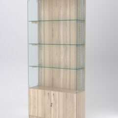 Витрина АСТЕРИЯ №121 (без дверок, задняя стенка - ДСП), Дуб Сонома