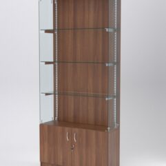 Витрина АСТЕРИЯ №121 (без дверок, задняя стенка - ДСП), Орех