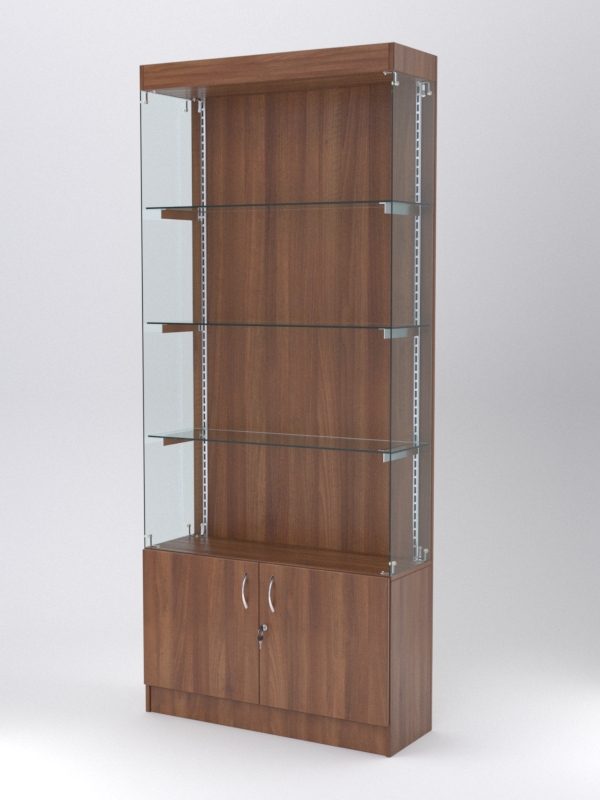 Витрина АСТЕРИЯ №121 (без дверок, задняя стенка - ДСП), Орех