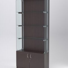 Витрина АСТЕРИЯ №121 (без дверок, задняя стенка - ДСП), Дуб Венге