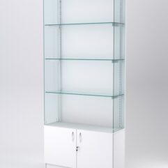 Витрина АСТЕРИЯ №125 (без дверок, задняя стенка - ДСП), Белый