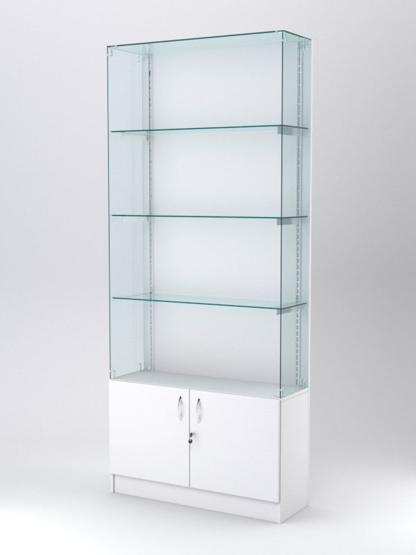 Витрина АСТЕРИЯ №125 (без дверок, задняя стенка - ДСП), Белый