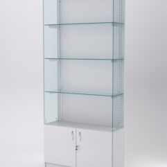 Витрина АСТЕРИЯ №125 (без дверок, задняя стенка - ДСП), Серый