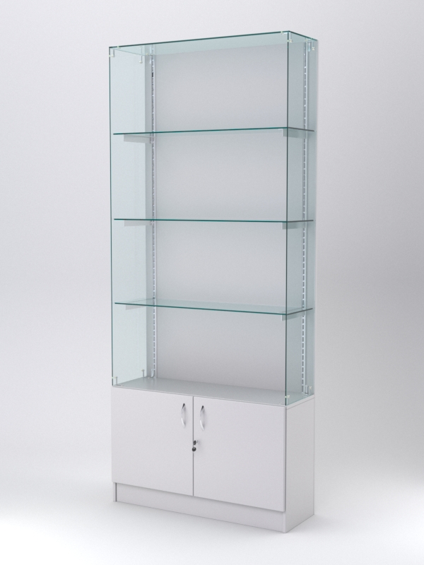 Витрина АСТЕРИЯ №125 (без дверок, задняя стенка - ДСП), Серый