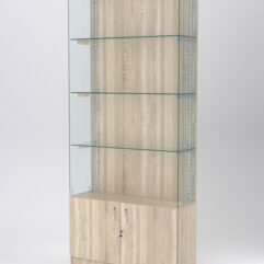 Витрина АСТЕРИЯ №125 (без дверок, задняя стенка - ДСП), Дуб Сонома