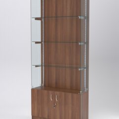 Витрина АСТЕРИЯ №125 (без дверок, задняя стенка - ДСП), Орех