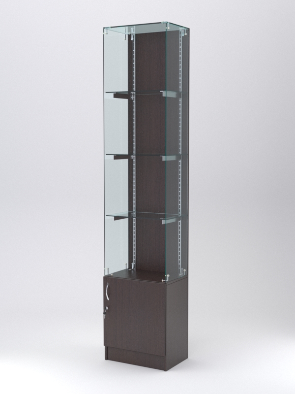 Витрина АСТЕРИЯ №126 (без дверки, задняя стенка - ДСП), Дуб Венге