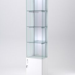 Витрина АСТЕРИЯ №128 (без дверки, задняя стенка - зеркало), Белый