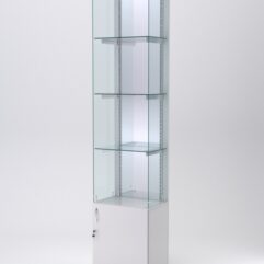 Витрина АСТЕРИЯ №128 (без дверки, задняя стенка - зеркало), Серый