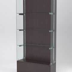 Витрина АСТЕРИЯ №129 (без дверок, задняя стенка - ДСП), Дуб Венге