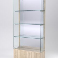 Витрина АСТЕРИЯ №131 (без дверок, задняя стенка - зеркало), Дуб Сонома