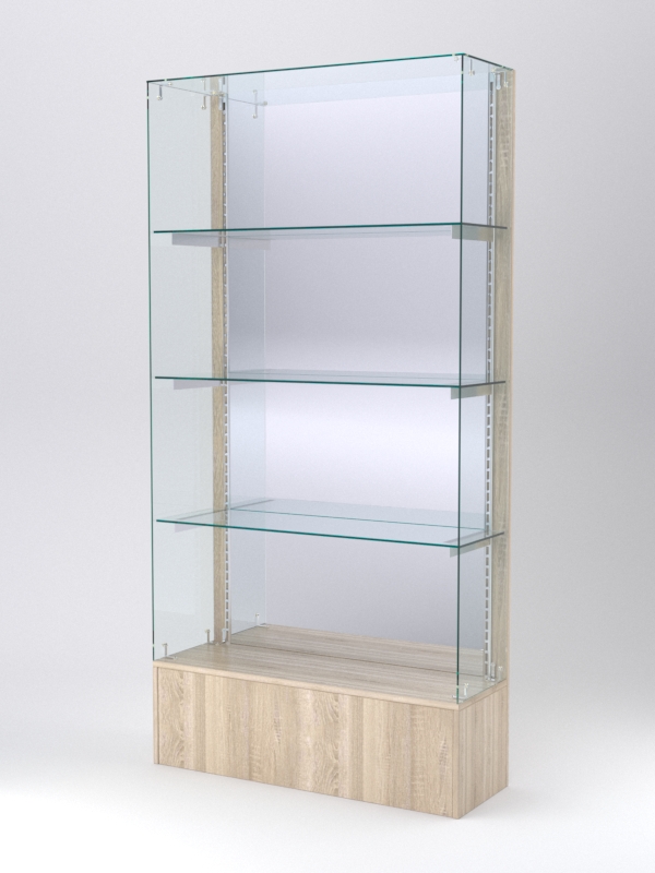Витрина АСТЕРИЯ №131 (без дверок, задняя стенка - зеркало), Дуб Сонома