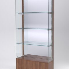 Витрина АСТЕРИЯ №131 (без дверок, задняя стенка - зеркало), Орех