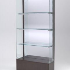 Витрина АСТЕРИЯ №131 (без дверок, задняя стенка - зеркало), Дуб Венге