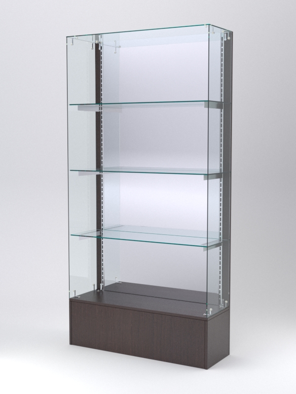 Витрина АСТЕРИЯ №131 (без дверок, задняя стенка - зеркало), Дуб Венге