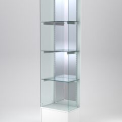 Витрина АСТЕРИЯ №132 (без дверки, задняя стенка - зеркало), Белый