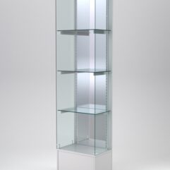 Витрина АСТЕРИЯ №132 (без дверки, задняя стенка - зеркало), Серый