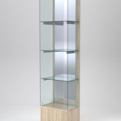 Витрина АСТЕРИЯ №132 (без дверки, задняя стенка - зеркало), Дуб Сонома