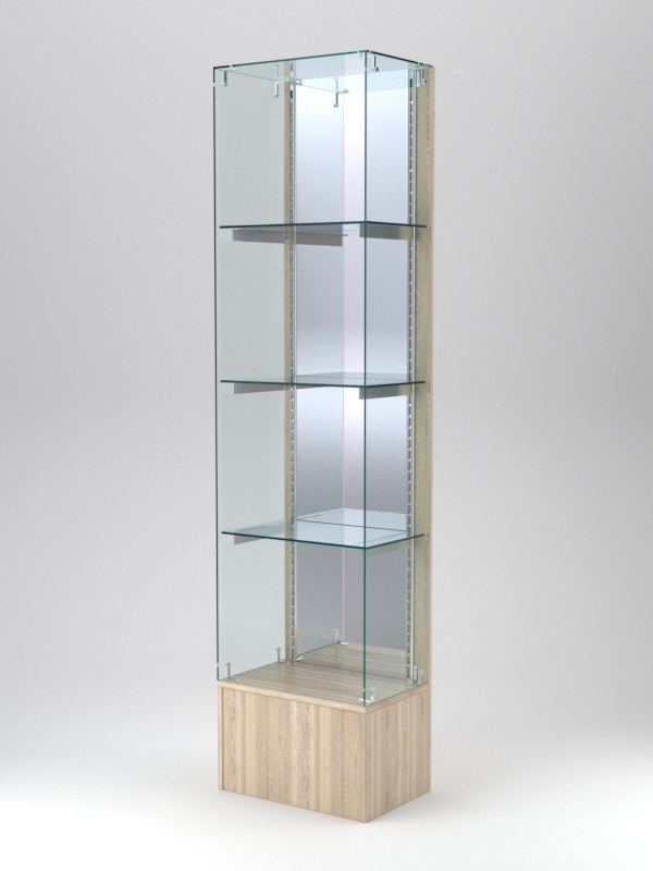 Витрина АСТЕРИЯ №132 (без дверки, задняя стенка - зеркало), Дуб Сонома