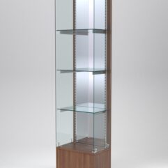 Витрина АСТЕРИЯ №132 (без дверки, задняя стенка - зеркало), Орех