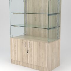 Витрина АСТЕРИЯ низкая №2 (без дверок, задняя стенка - ДСП), Дуб Сонома
