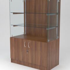 Витрина АСТЕРИЯ низкая №2 (без дверок, задняя стенка - ДСП), Орех