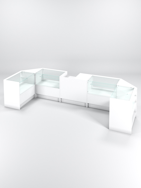 Торговый островок ЭКОНОМ №2, Белый