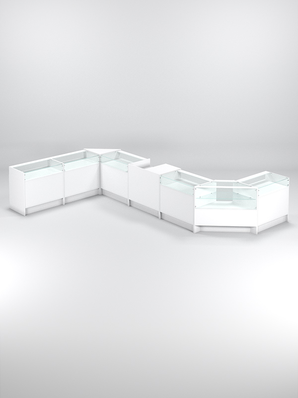 Торговый островок ЭКОНОМ №5, Белый