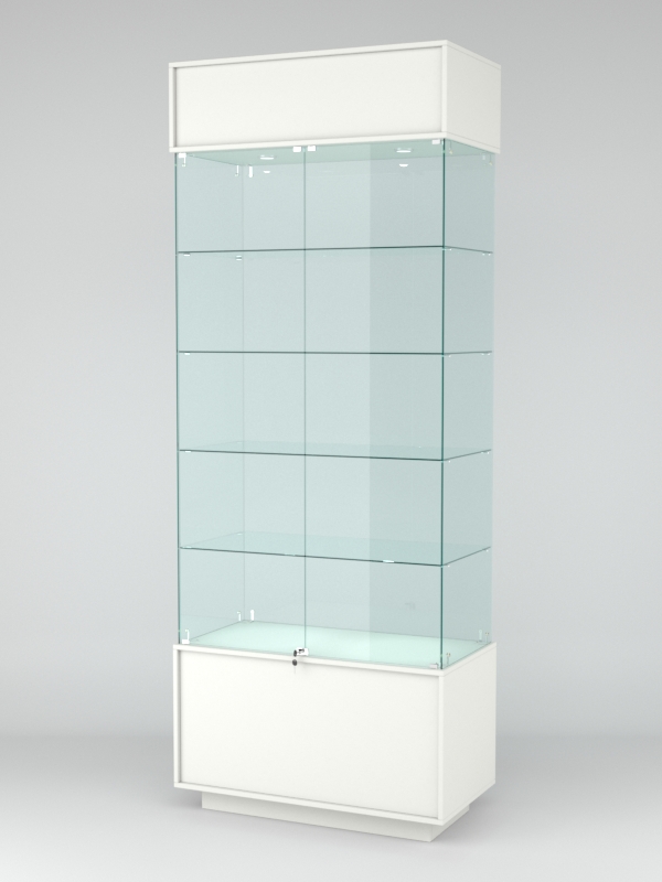 Витрина СИМВОЛ №1-1 (задняя стенка - стекло), Белый