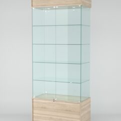 Витрина СИМВОЛ №1-1 (задняя стенка - стекло), Дуб Сонома