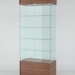 Витрина СИМВОЛ №1-1 (задняя стенка - стекло), Орех