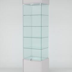 Витрина СИМВОЛ №2-1 (задняя стенка - стекло), Серый