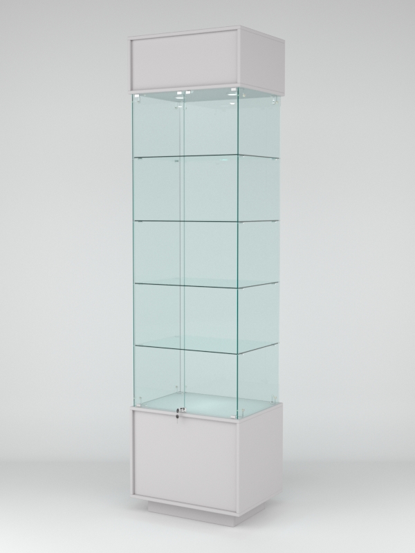 Витрина СИМВОЛ №2-1 (задняя стенка - стекло), Серый