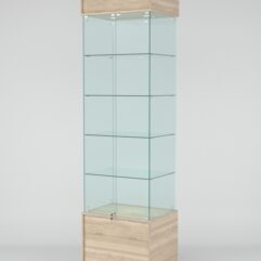 Витрина СИМВОЛ №2-1 (задняя стенка - стекло), Дуб Сонома