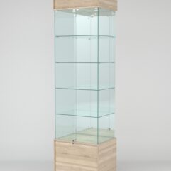 Витрина СИМВОЛ №2-2 (задняя стенка - зеркало), Дуб Сонома