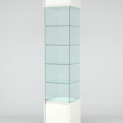 Витрина СИМВОЛ №3-1 (задняя стенка - стекло), Белый