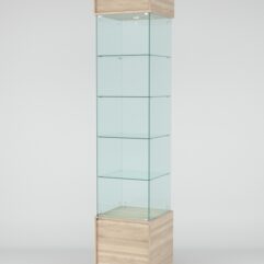 Витрина СИМВОЛ №3-1 (задняя стенка - стекло), Дуб Сонома