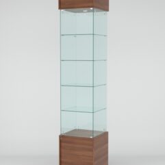 Витрина СИМВОЛ №3-1 (задняя стенка - стекло), Орех