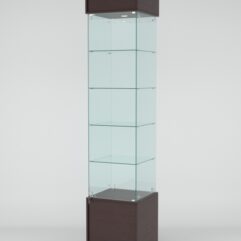 Витрина СИМВОЛ №3-1 (задняя стенка - стекло), Дуб Венге