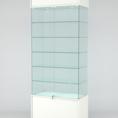 Витрина СИМВОЛ №4-1 (задняя стенка - стекло), Белый