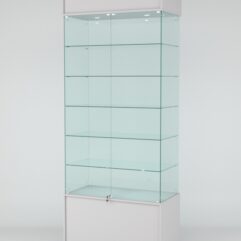 Витрина СИМВОЛ №4-1 (задняя стенка - стекло), Серый