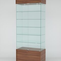 Витрина СИМВОЛ №4-1 (задняя стенка - стекло), Орех
