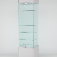 Витрина СИМВОЛ №5-1 (задняя стенка - стекло), Серый