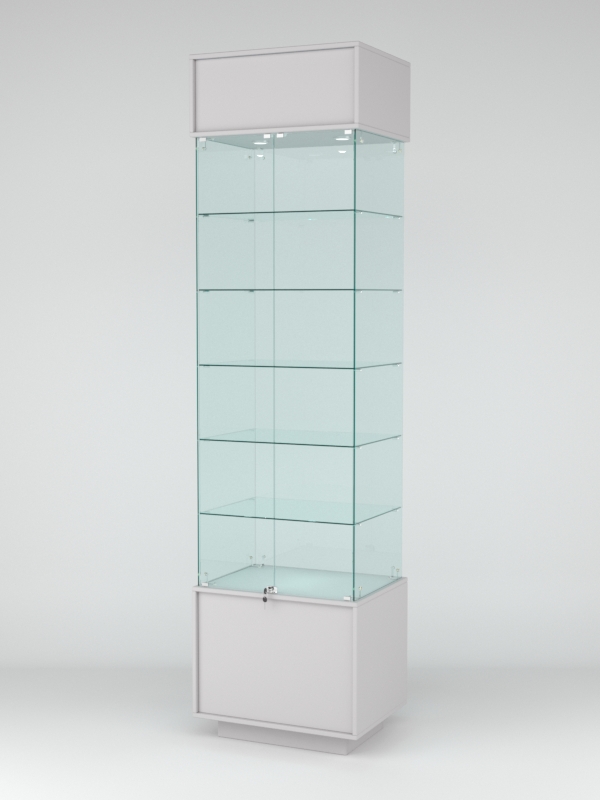 Витрина СИМВОЛ №5-1 (задняя стенка - стекло), Серый